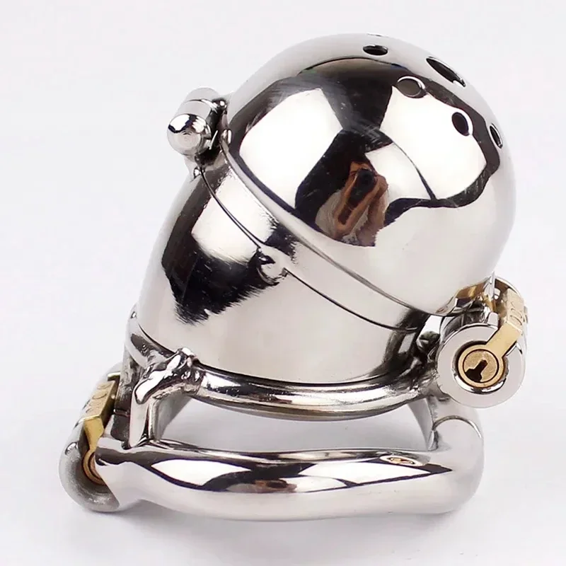 Stainless Steel Chastity Cage Double Lock Male Chastity Device Cock Cage Penis Ring Adult Sex Toys Bondage Urethral Toy