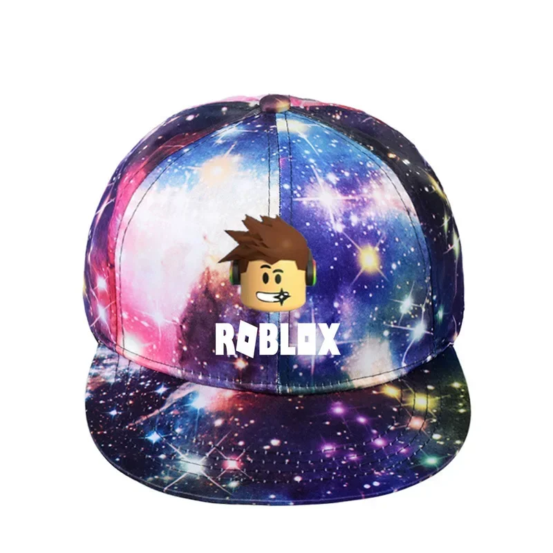 Roblox Hat Game Peripheral Five-color Starry Hat Should Aid Korean Baseball Flat Brim Cap Men and Women Peaked Cap Adjustable