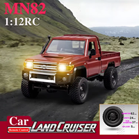 MN82 4WD Off-road Rc Car With LED Lights 1:12 Full-scale Simulation Professional 2.4G Remote Control Pickup Truck Model Kids Toy