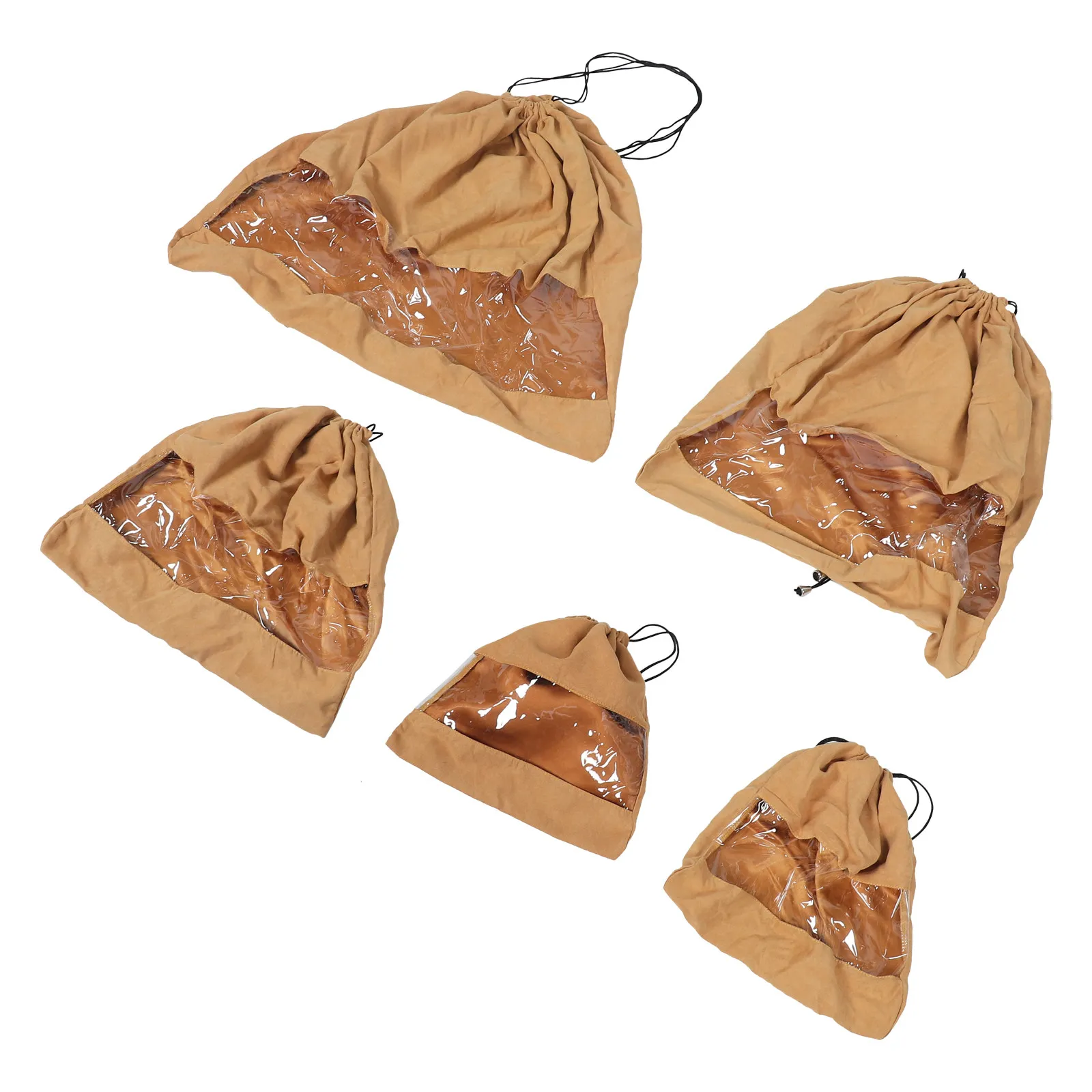 

5 прозрачных мешков на шнурке для хранения одежды, пуховиков, сумок, обуви, влагозащитных, пылезащитных, экономящих место, для путешествий