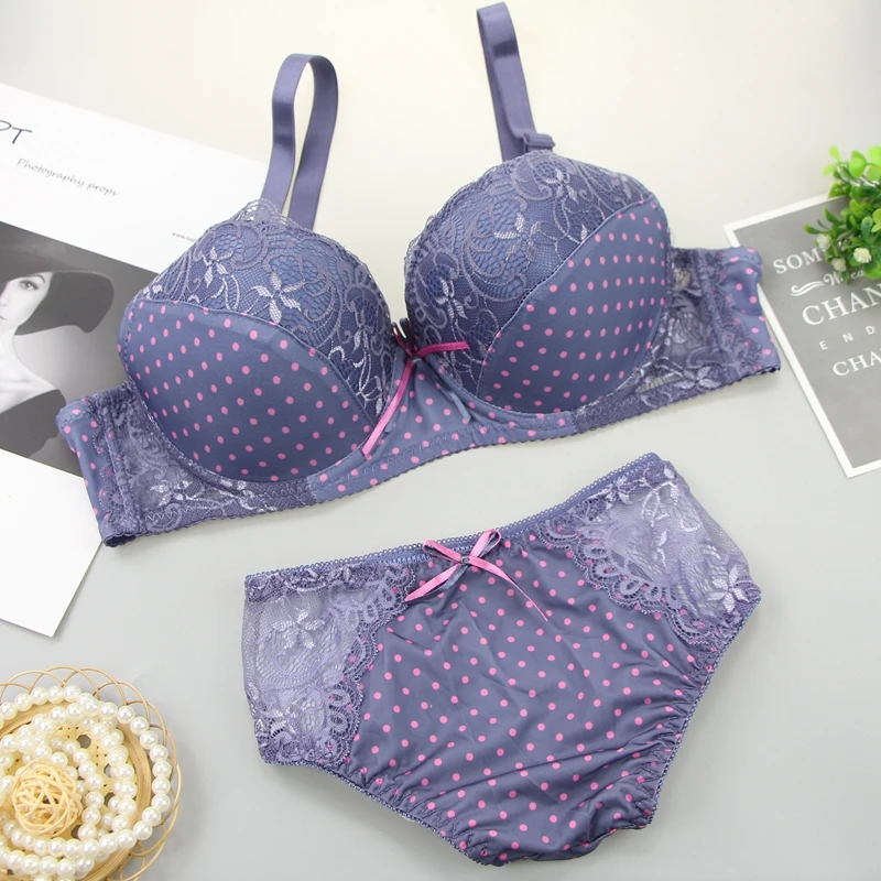 2022 Nowe seksowne komplety biustonoszy 32/70 34/75 36/80 38/85 40/90 42/95 44/100 BCDE Cup Push Up Bielizna dla kobiet Plus Size Lingerie