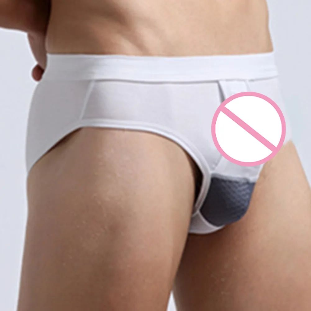 

Sexy Lingerie Men Solid Color Mid Waist Breathable Underwear Seamless Underpants Gay Sissy Bulge Pouch Panties Stretch Briefs