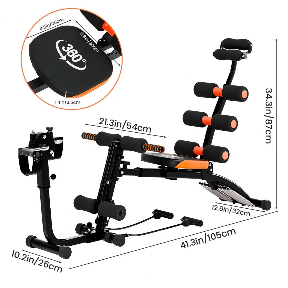 Multifunctional Sit-Up Aid Fitness Equipment Home Supine Plank Abdomen Machine Exercise Abdominal Muscles 6 In 1 Assist Device