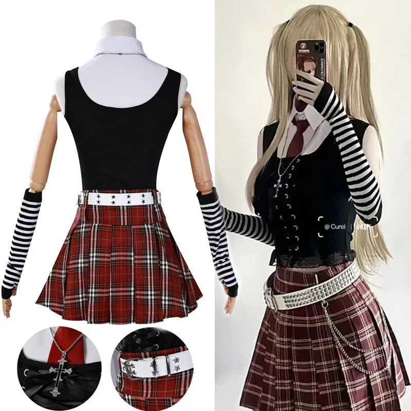 l2025l Новый Миса Амане Косплей Примечание Смерть Косплей Костюм Дебютное Повседневное Сексуальное Платье Субкультура Ожерелье y2k Готи Лоли Униформа Наряд