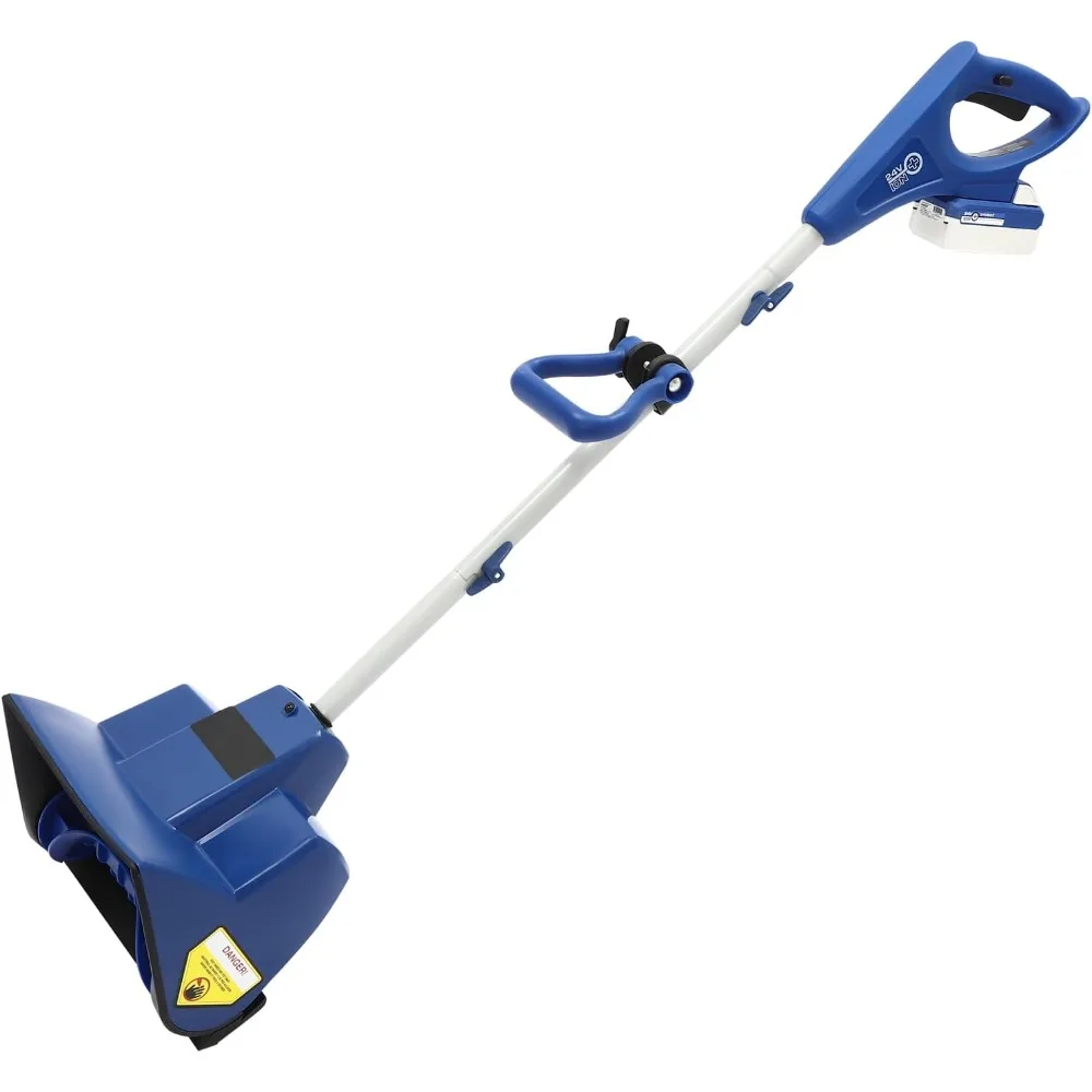 Electric Cordless Snow Sweeper, Rechargeable Snow Sweeper, Powered By ABS Battery, Blue Color, 24V