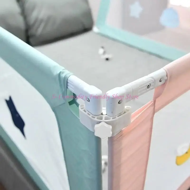 85AE Crib Guardrails Locking System Brown Easy to Use Connectors 90mm for Child Bed