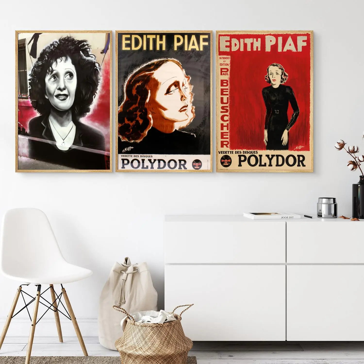 edith Piaf poster Poster Wall Art 24x36 Canvas Posters Decoration Art Personalized Gift Modern Family bedroom Painting