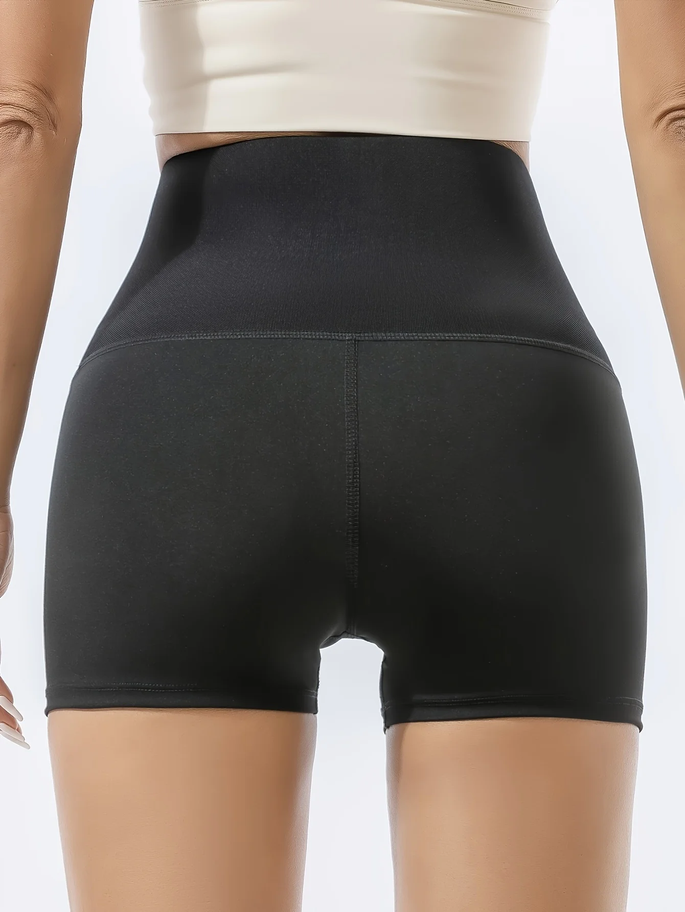 Women's Yoga Shorts Set Summer High Waist Butt Lifting Tight Fitness Running Cycling 3/4 Length Sports Hot Pants