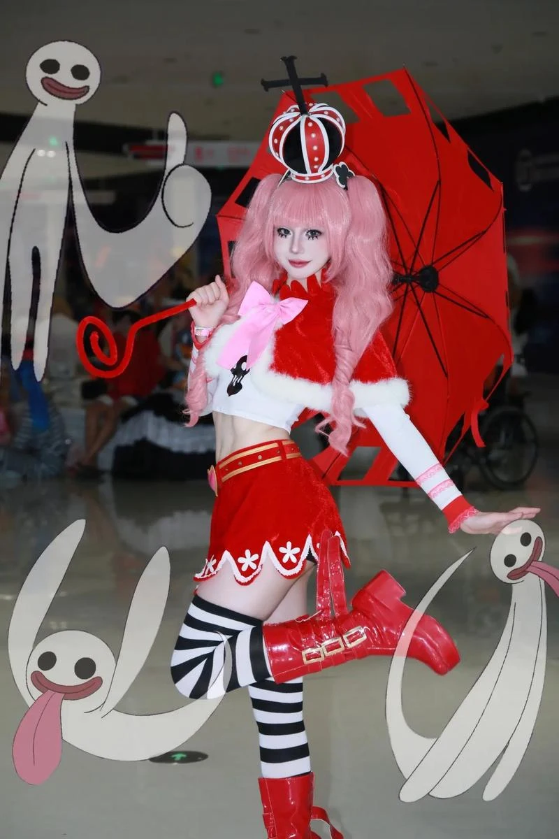 アニメペローナコスプレ衣装ウィッグ赤いマントフルセットハロウィン衣装ゴーストペローナプリンセスドレスクリスマス服制服スーツ