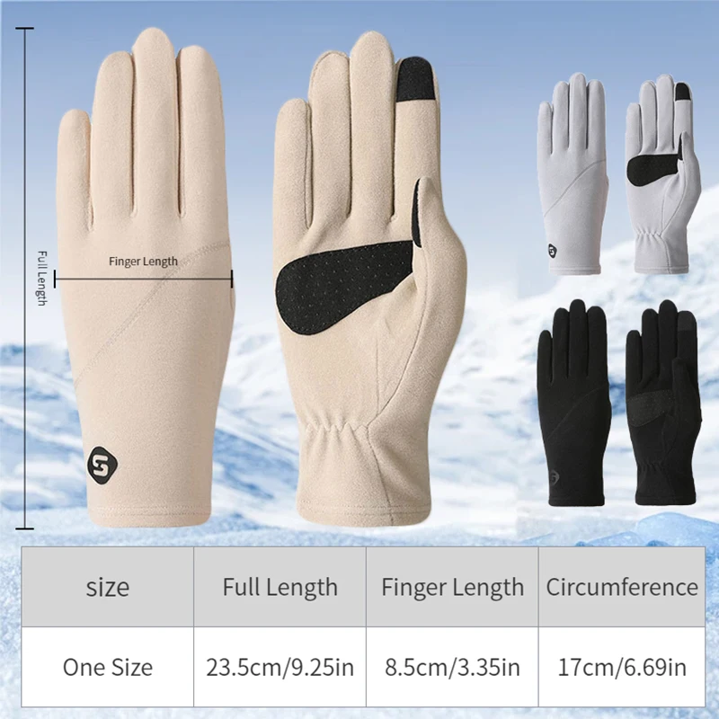 ل ● قفازات شتوية مرآة للرجال والنساء مع أصفاد ممتدة - قفازات تزلج سميكة مضادة للانزلاق، ركوب الدراجات والمشي لمسافات طويلة والجري #6
