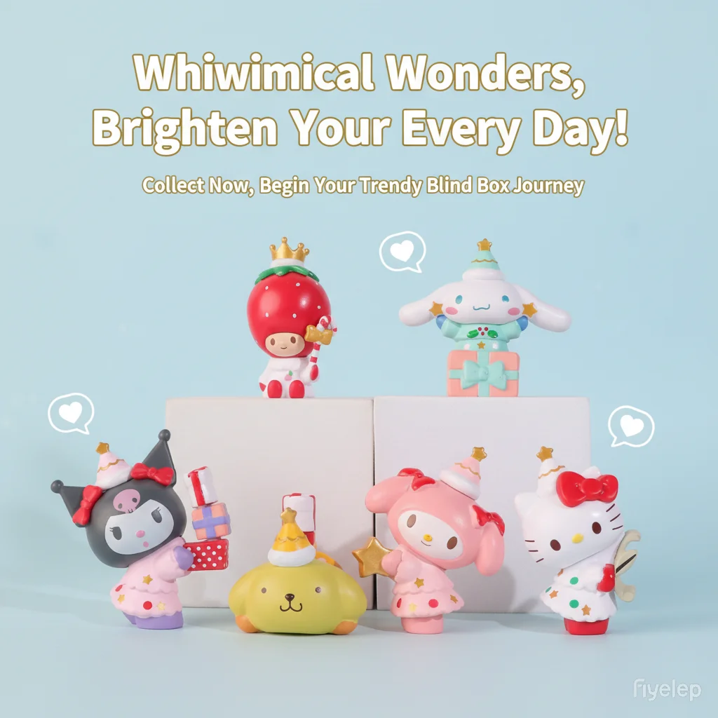 

Аниме фигурка слепая коробка 5 шт. Sanrio Kuromi гадальная кукла торт модель ручной работы фигурки Куроми декор торта на день рождения загадочный подарок