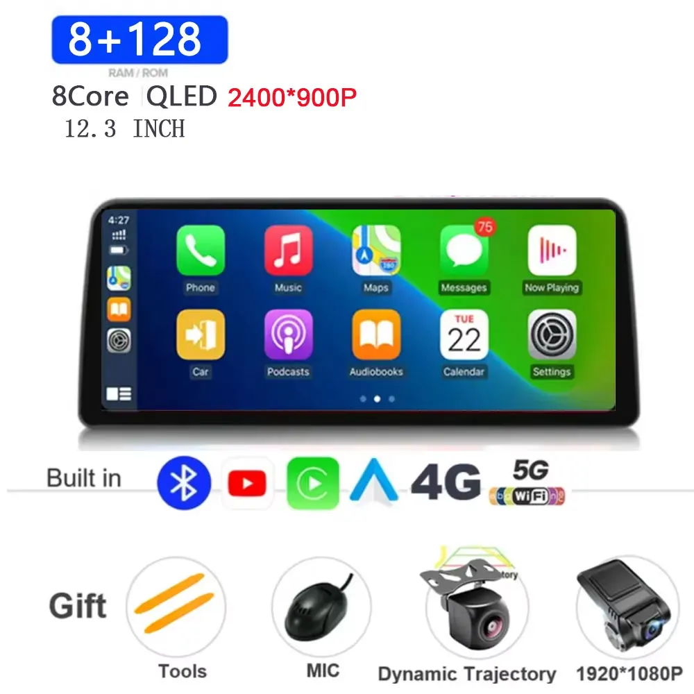 12,3 inch Android 15 voor Honda Accord 8 Spirior Acura Tsx 2009-2013 auto multimedia speler stereo ontvanger radio GPS 4G WIFI BT
