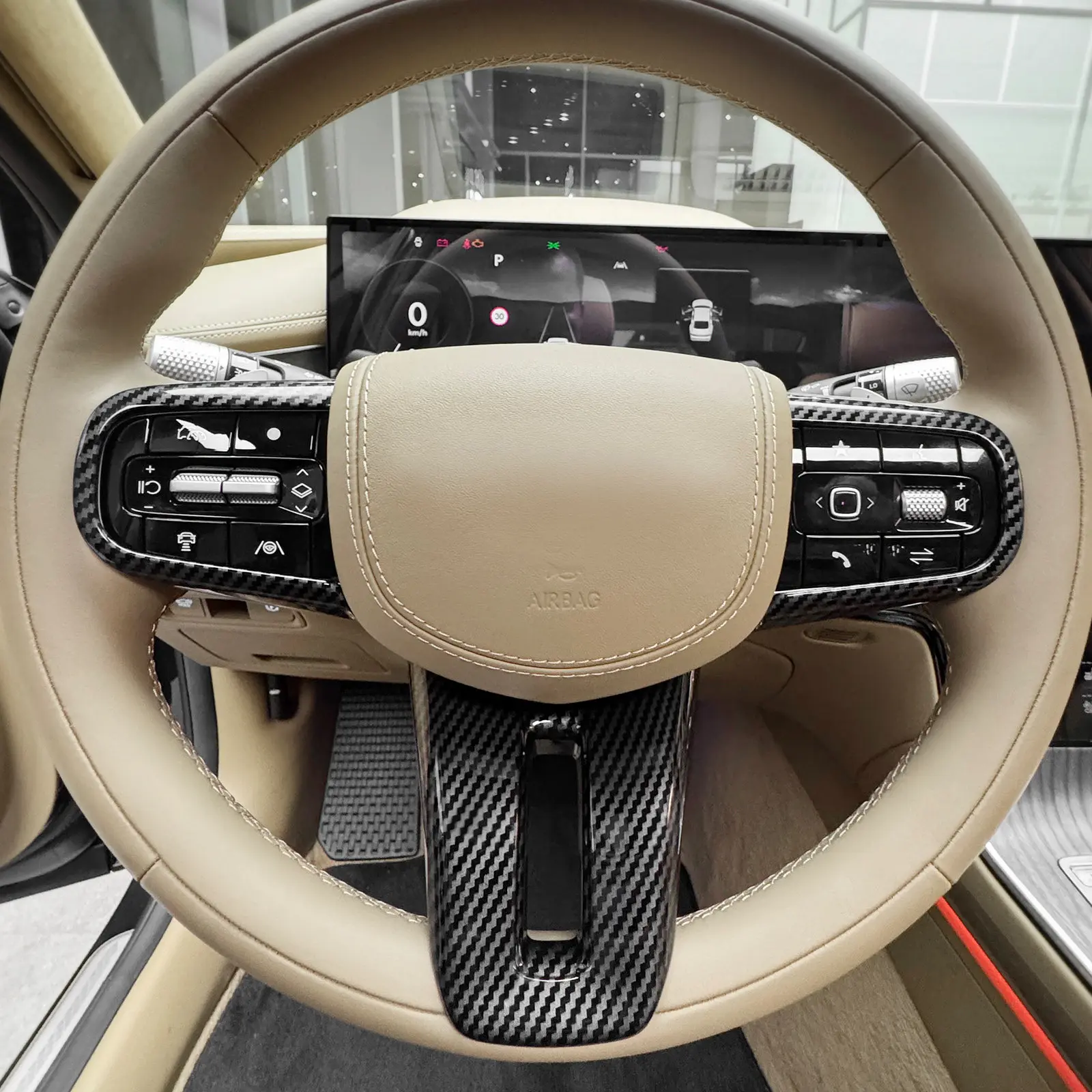 

For GENESIS G80 GV70 GV80 2024 ABS Steering Wheel Button Decorative Frame