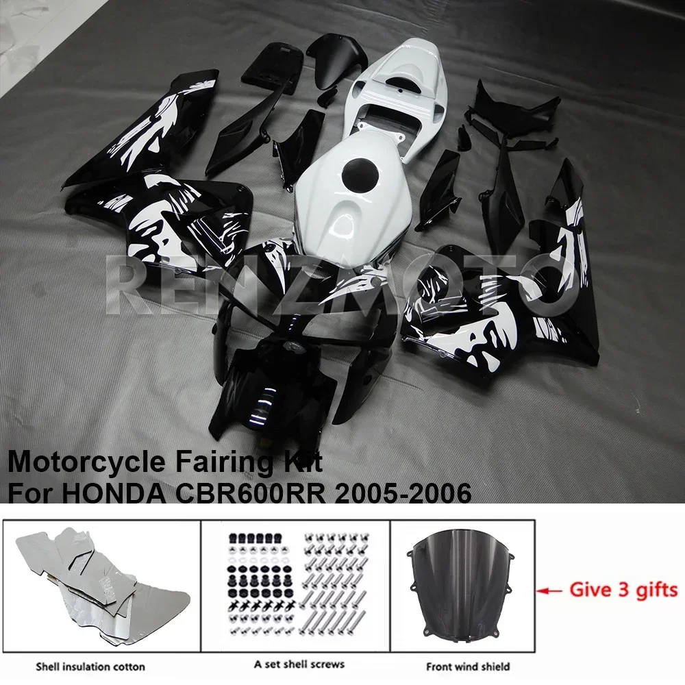 4Motorcycle Fairing Set Body Kit Plastic For HONDA CBR600 RR CBR600RR 2005-2006 Accessories Injection Bodywork H0605-1004B