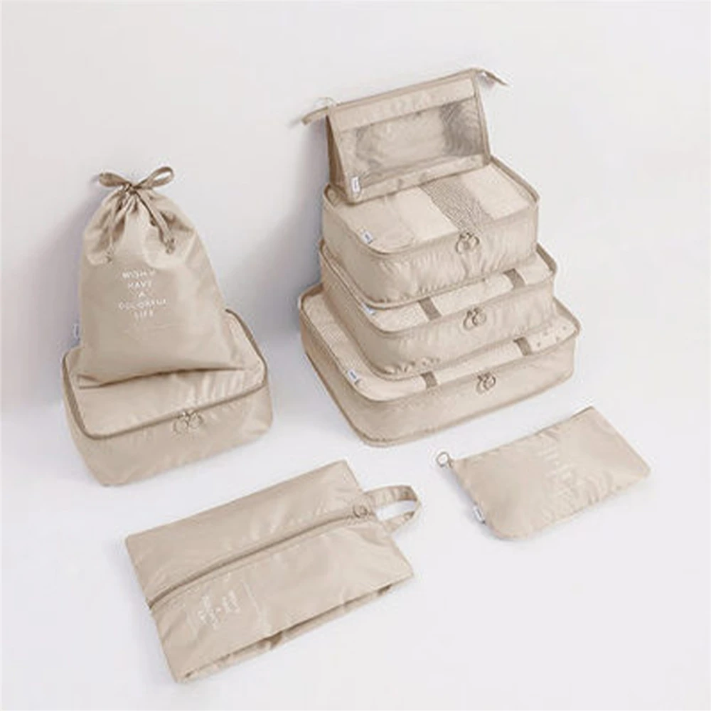 Premium quality & functional designs Packing easily & save more space High quality Nylon travel storage bag 8-piece set