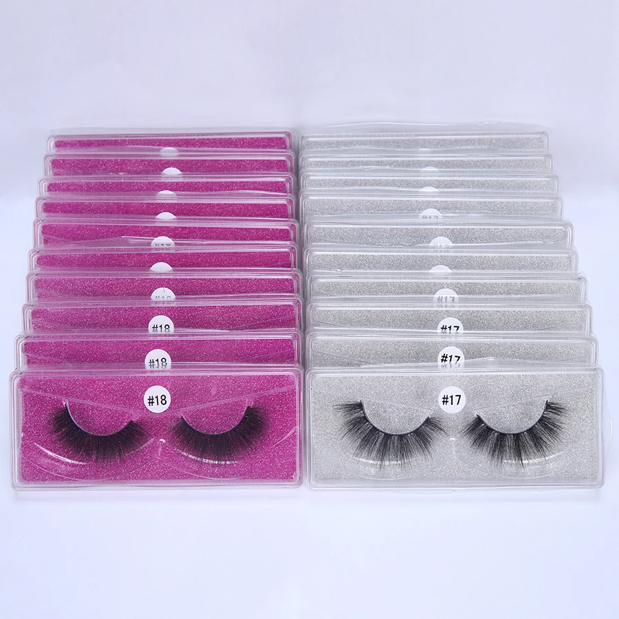 Faux Eyelash Wholesale 10/30/50 Pcs 3D Mink Lashes Natural False Eyelashes Reusable Messy Fake Lashes In Bulk Cilios Makeup Set