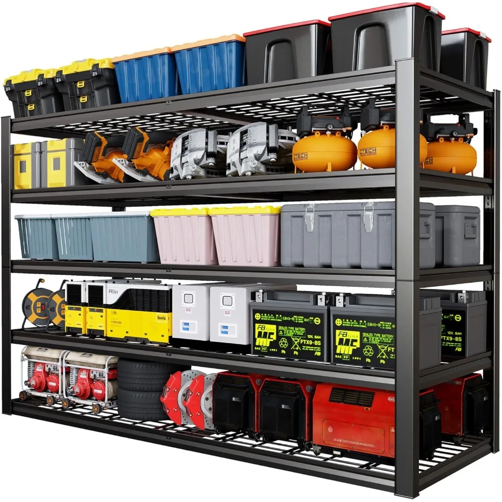 

67" Wide 5-Tier Garage Shelving Unit, 67" W x 24" D x 84" H, Heavy Duty Garage Storage Shelves,3500 LBS Capacity, Industrial Adj