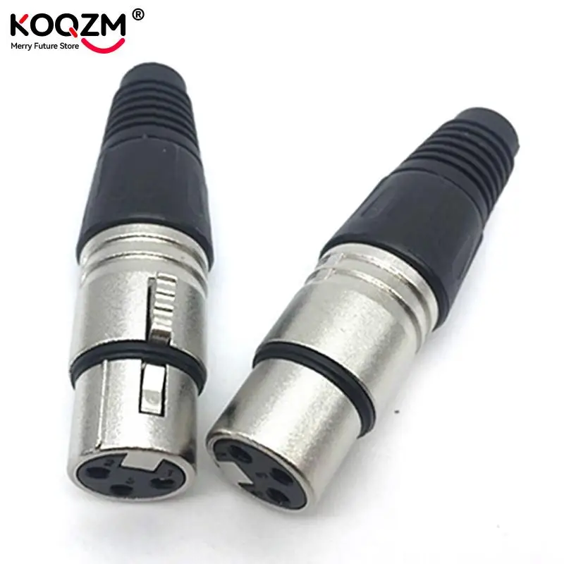 1pc Male & Female 3-Pin 4-Pin 5-Pin XLR Microphone Audio Cable Plug Connectors Cannon Cable Terminals