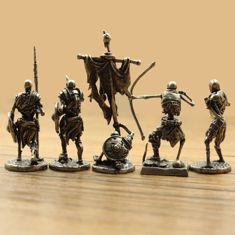 المعادن جيش أوندد الهياكل العظمية عمل أرقام Dsktop نموذج اللعب مجلس لعبة قطعة الأولاد الهدايا مصغرة زخرفة الملحقات #4