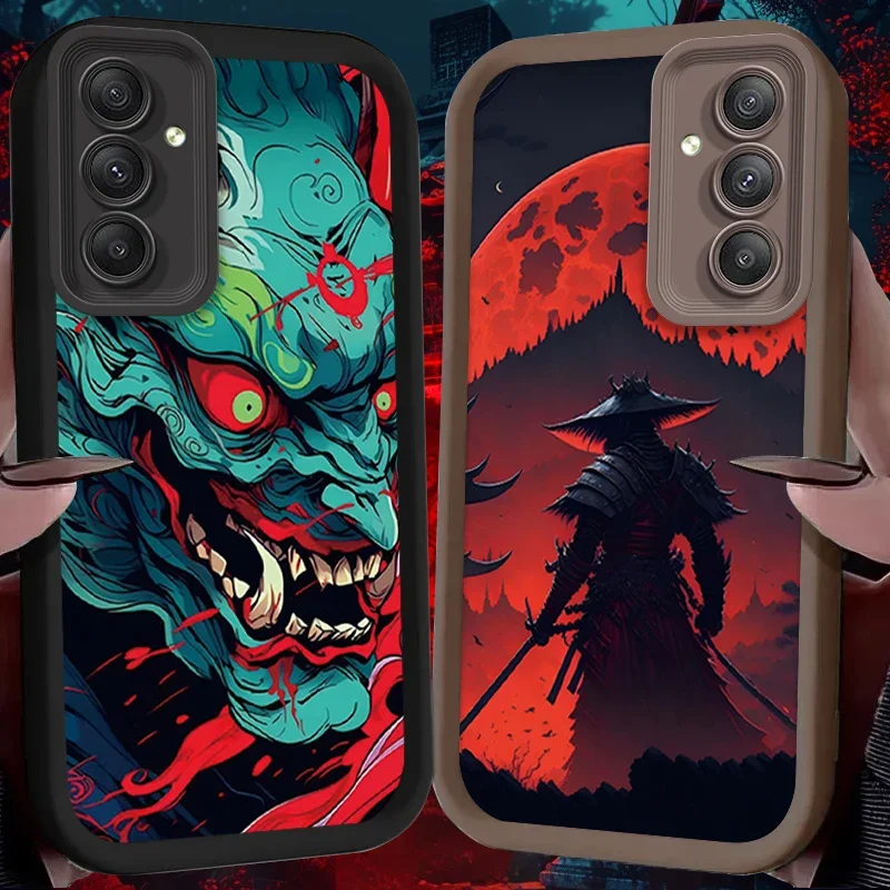 Terror Ghost Face Samurai Case for Samsung Galaxy A15 A55 A35 A25 A05 A05S 5G A24 A13 A23 A12 A22 A32 A52 A52S A71 A72 A51 Cover