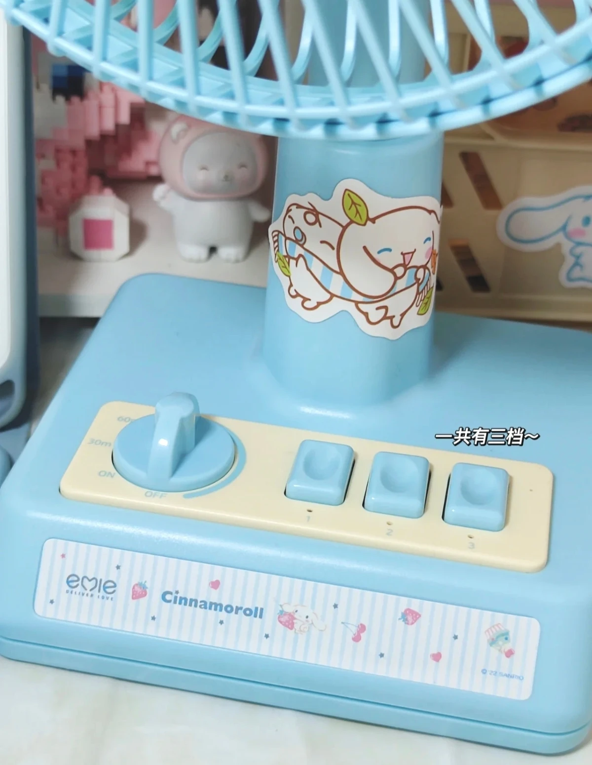 Sanrioed Cinnamoroll Summer Desktop Fan Cute Cartoon Shaking Head Silent Usb Fan Kawaii Anime Office Ornament Desktop Girl Gift