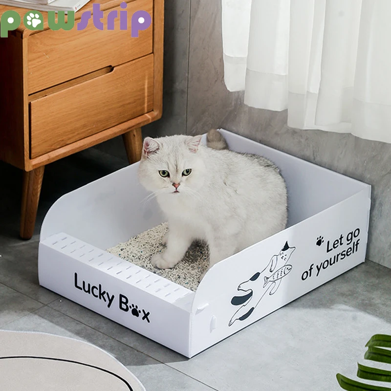 

Foldable Disposable Cat Litter Box Anti-splash Waterproof Cat Bedpan Portable Outdoor Travel Kitten Toilet Cat Accessories