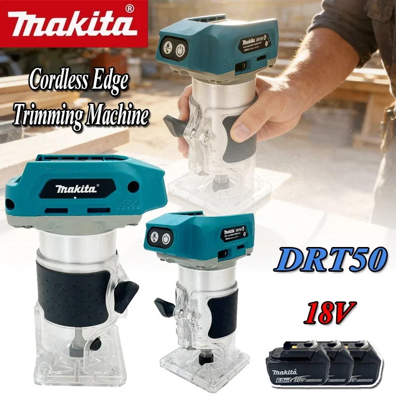 

Оригинальный аккумуляторный триммер Makita DRT50, бесщеточный фрезерный станок для обработки дерева, гравировальный инструмент