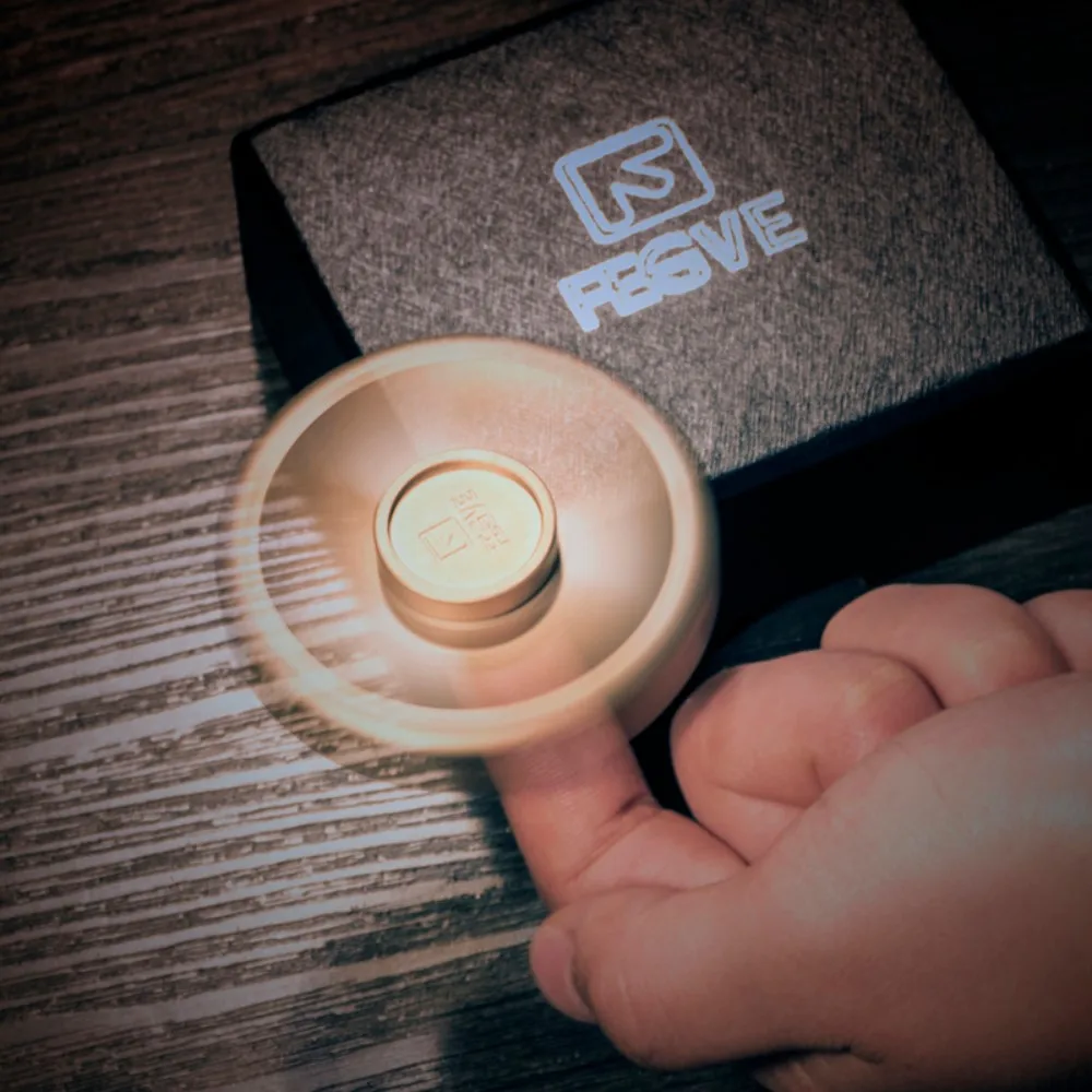 Fegve edc fidget spinner latão três folhas spinner brinquedos para adultos design original gadgets de alívio de ansiedade