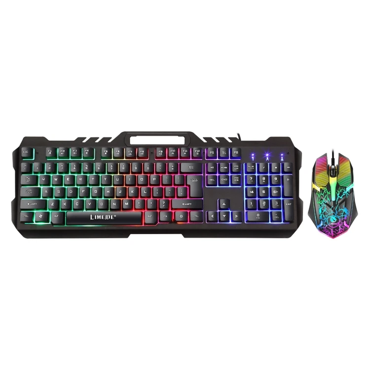 Customized New Brand 2020 Wires Gaming Keyboard Mouse Set Gaming Keyboard Set