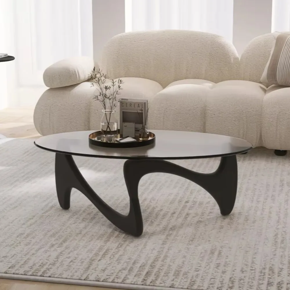 Modern Coffee Table Nordic Retro Living Room Small Apartment Light Luxury Creative Glass Side Table