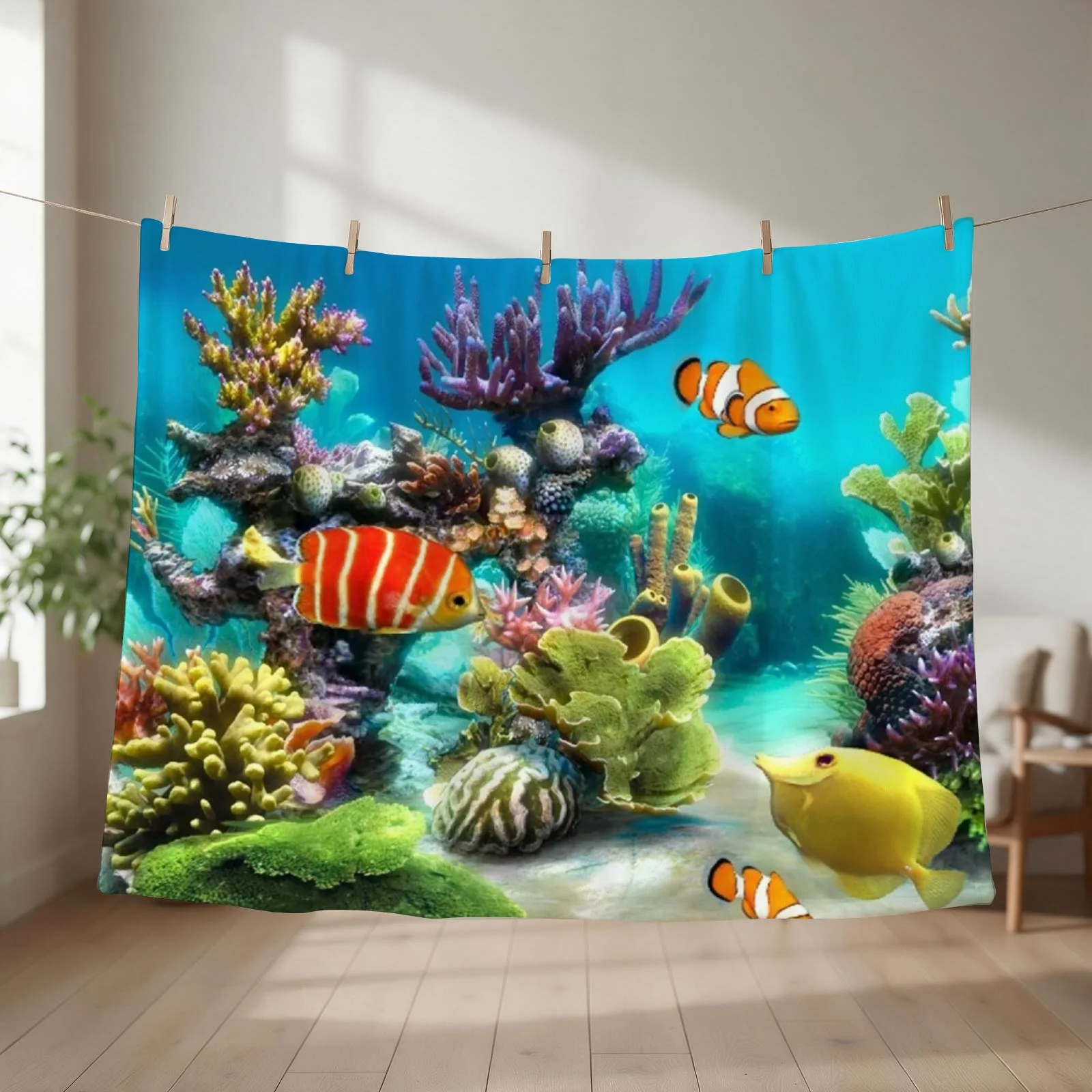 Aquarium Throw Blanket christmas decoration heavy to sleep Sofa Blankets Sofas Of Decoration Blankets