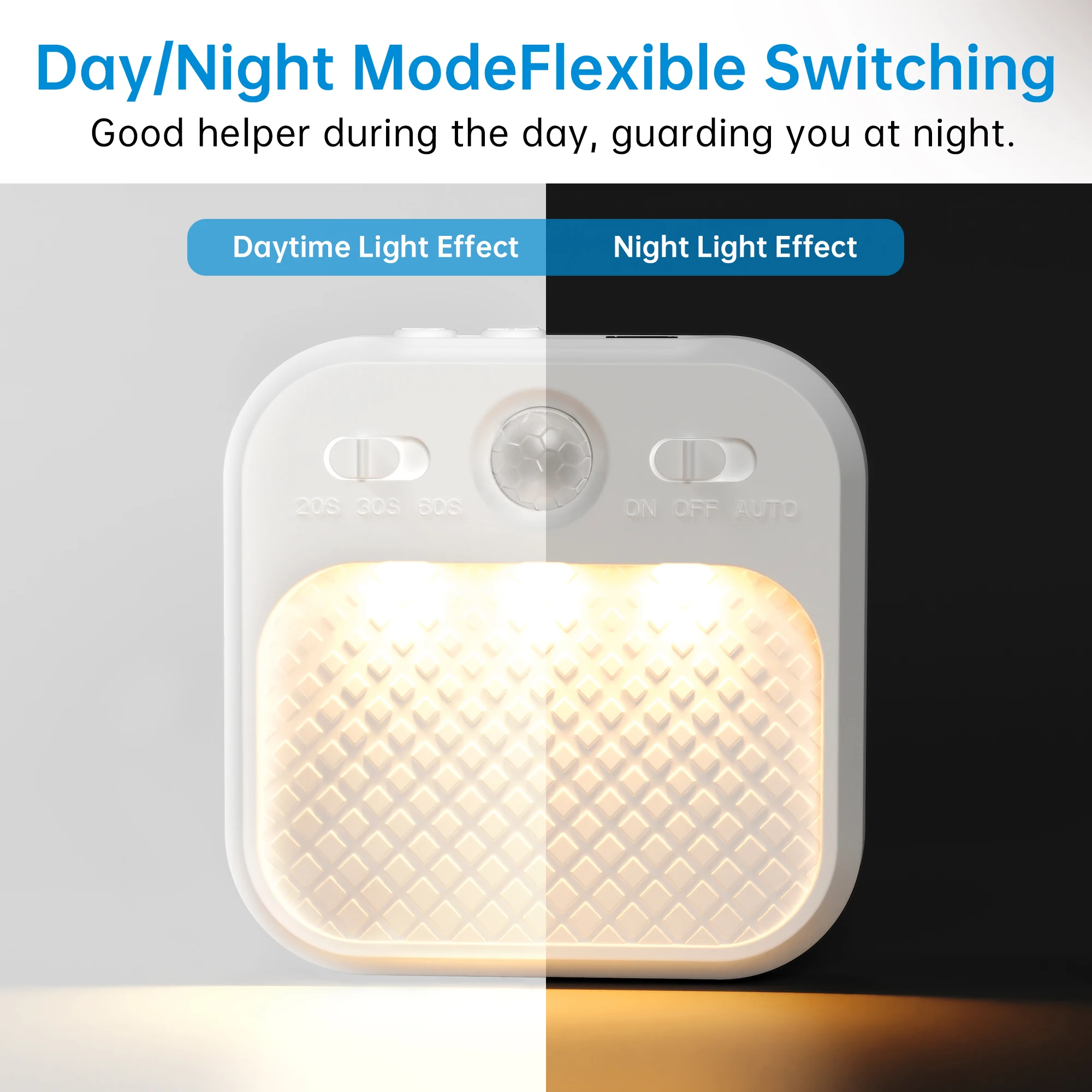 PZSUNLY светодиодный датчик движения, беспроводной перезаряжаемый ночник, 3-цветная лампа с регулируемой яркостью для гардероба, спальни, лестницы, светодиодный светильник