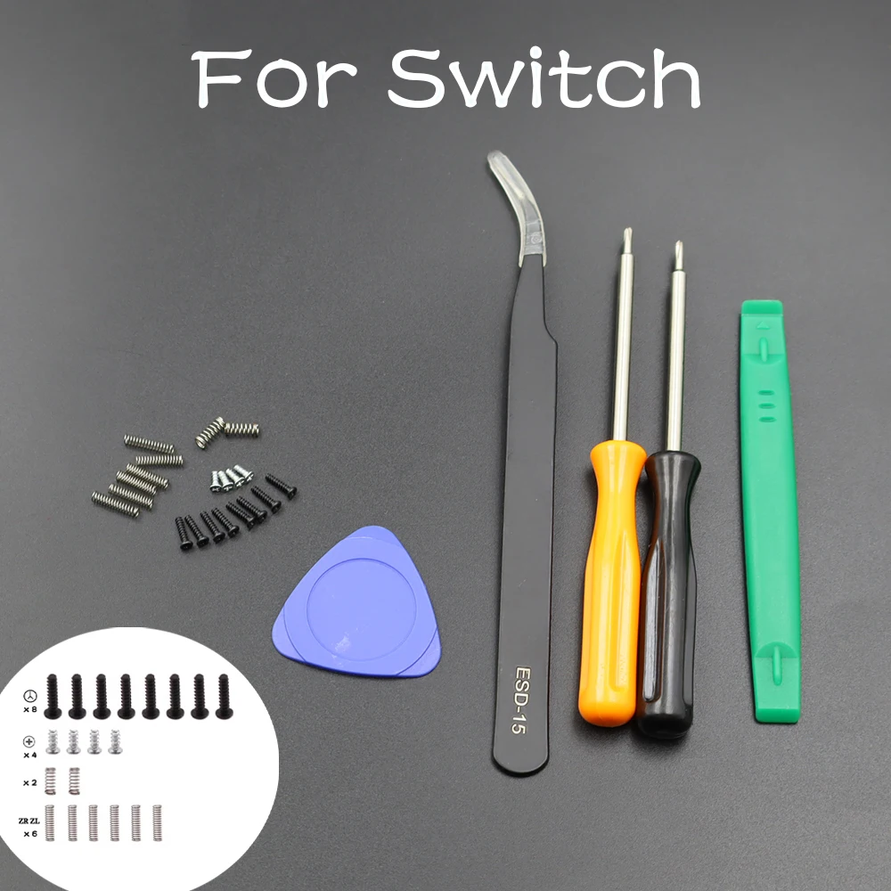 Full Set Screws with Cross Y Tri Wing Screwdriver For Switch NS Console / Joy-Con Controller Replacement Spare Parts