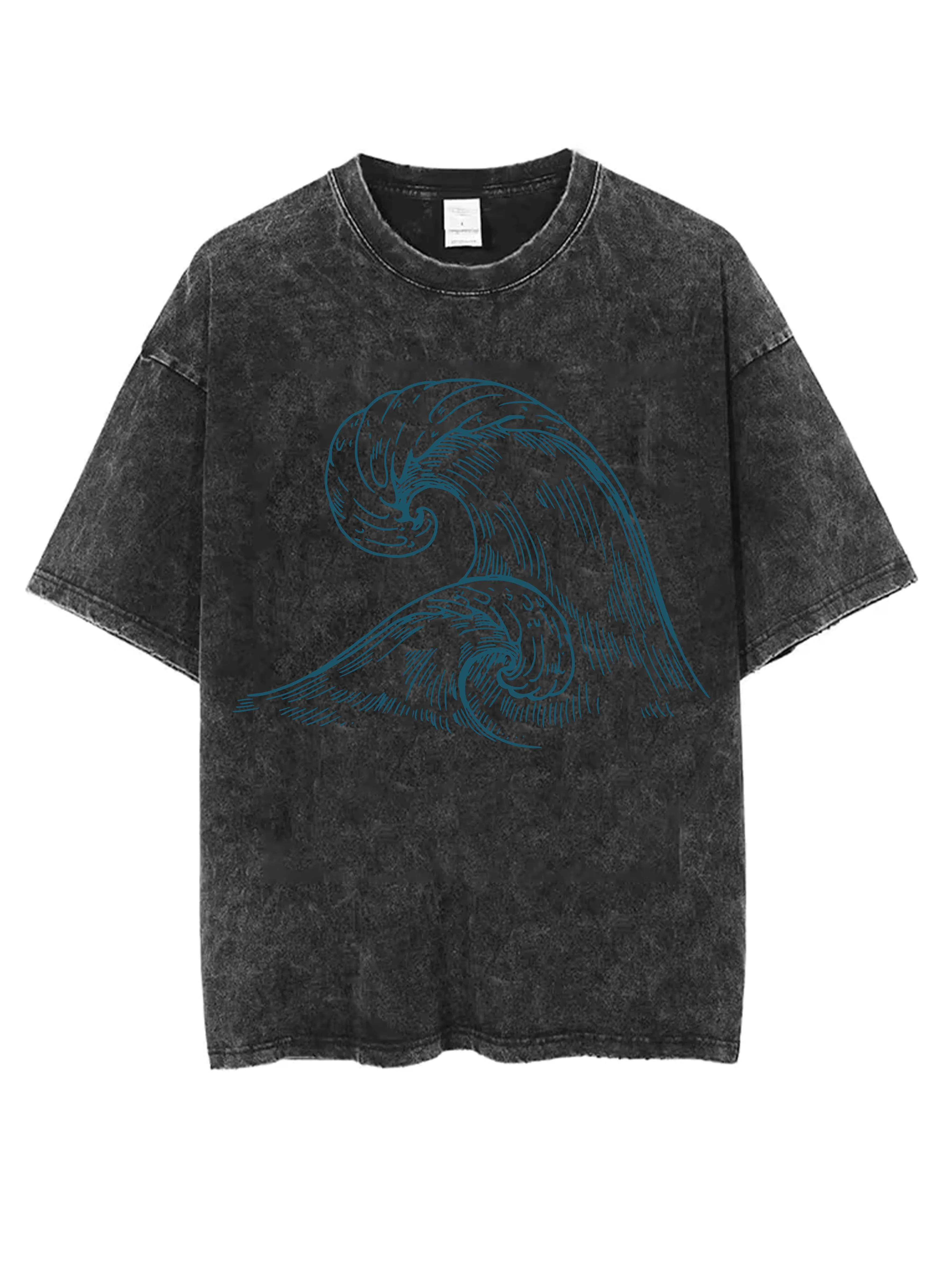 

I Came I Saw I Had Anxiety Men’s Women’s Black Washed Round Neck T-Shirt Loose Fit Comfortable Perfect for Winter Christmas