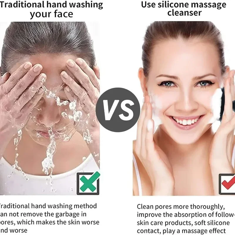 1Pc Zachte Siliconen Gezicht Scrubber voor Mannen en Vrouwen Gezichtsreinigingsborstel Gezichtswasborstel Handmatige Reiniging Huidverzorging Gezichtsborstels