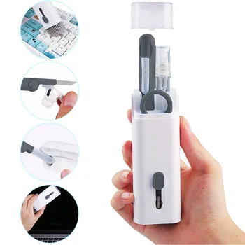 7-in-1 Computer Keyboard Cleaner Brush Kit Earphone Cleaning Pen For Headset iPad Phone Cleaning Tools Cleaner Keycap Puller Kit