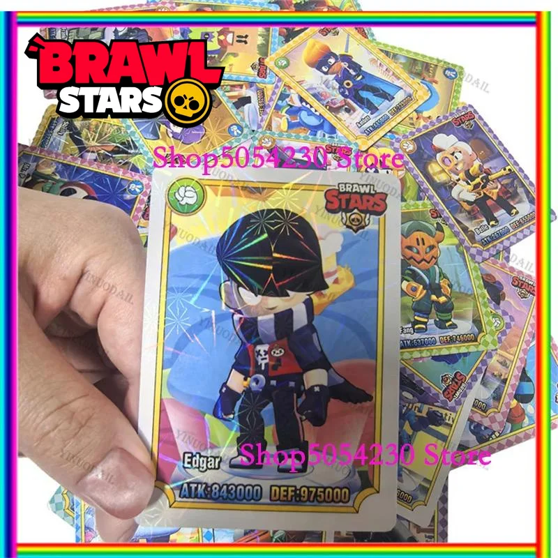 Cartes à collectionner aléatoires Anime Brawl Stars Spike Crow – Collection de cartes de dessins animés, décoration de fête, cartes à échanger rares, cadeau