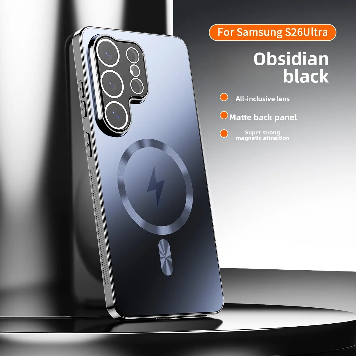 Magnetic Wireless Charging Phone Case for Samsung Galaxy S22 S23 S24 S26 Ultra S25 FE Camera Lens Film Protection Frosted Cover