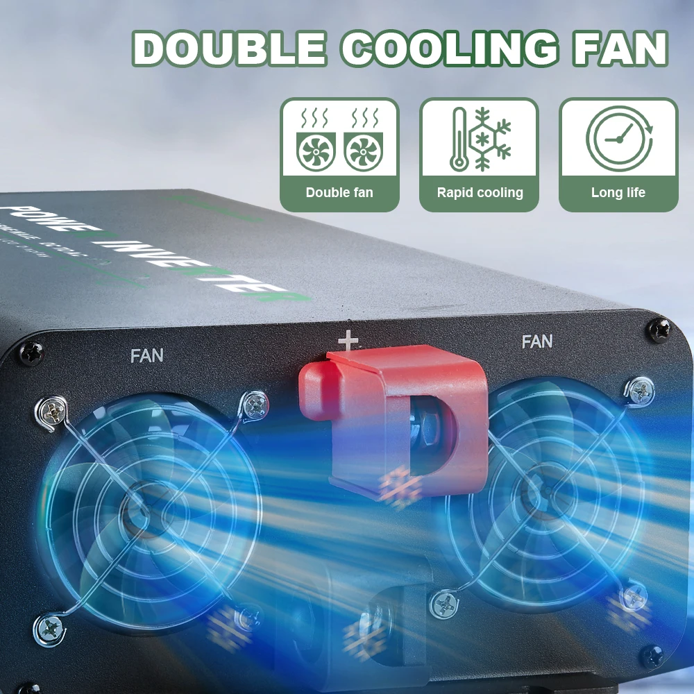 الذروة 5000 واط نقية شرط لموجة العاكس تيار مستمر 12 فولت 24 فولت إلى التيار المتناوب 220 فولت 50 هرتز خارج الشبكة عاكس الطاقة #3