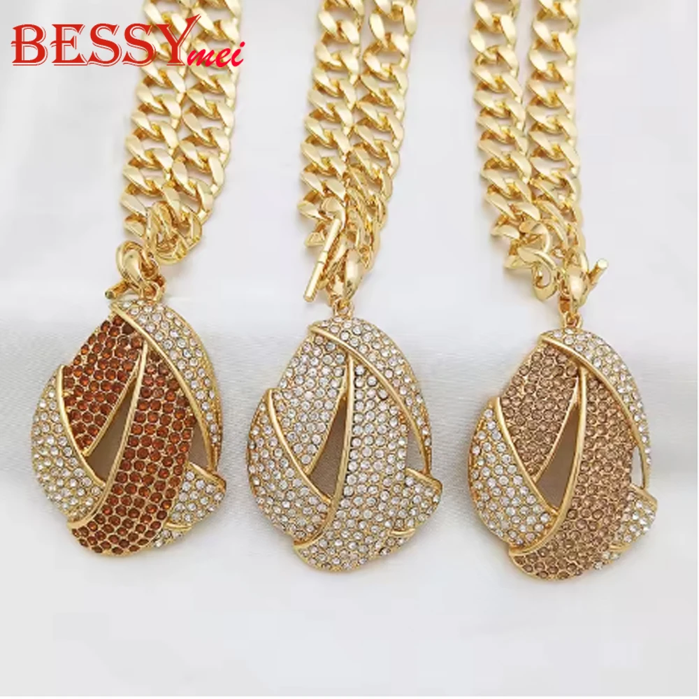 

Dubai Jewelry Set For Women Rhinestone Necklace Earring Set for Women Wedding Party Rhinestone Necklace Earring Jewellery Set