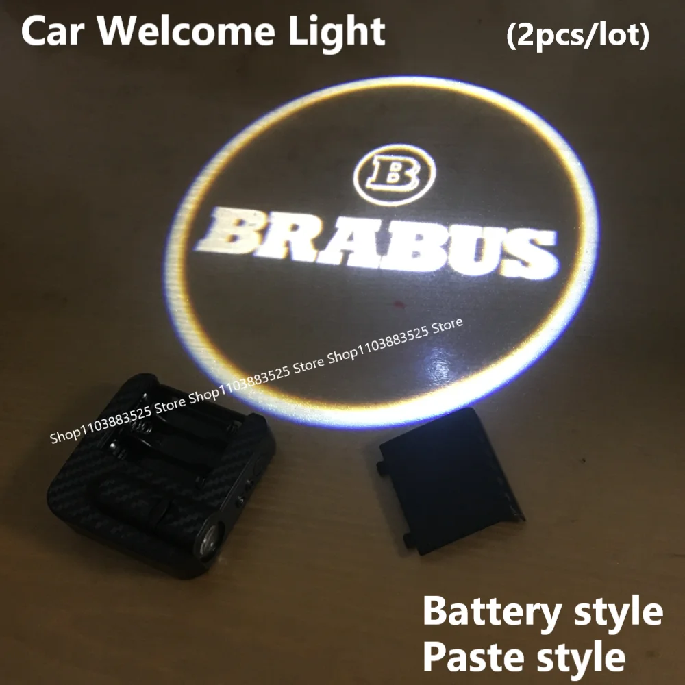 

2pcs Led Car Door Welcome Logo Night Lights for BRABUS smart G63 G65 W253 W464 W213 W463 G500 G350 GLS GLC W204 W205 W176 G A B