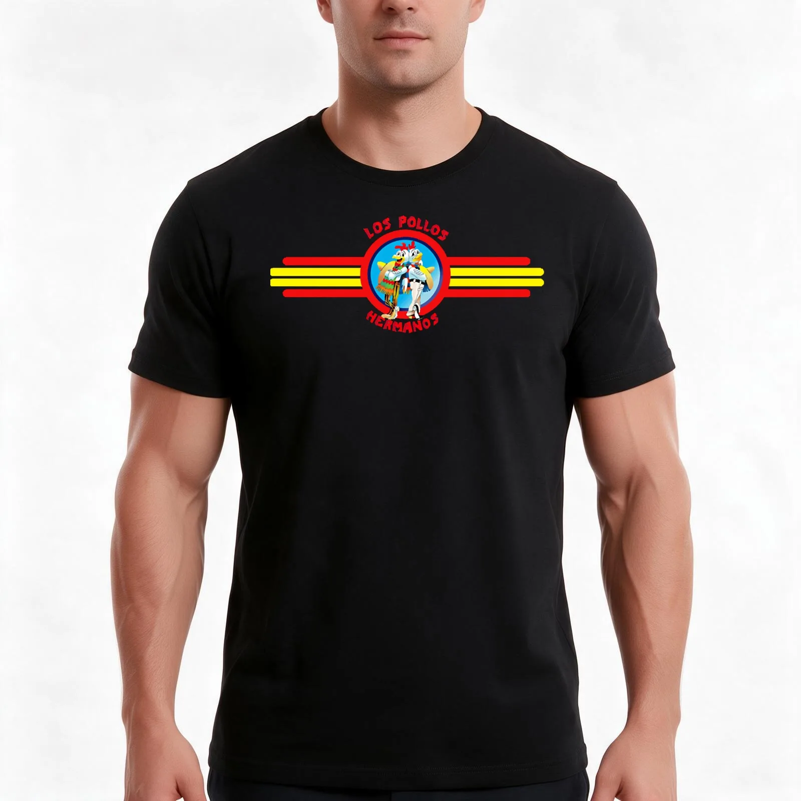 Los Pollos Hermanos (12) T-Shirt, Summer Casual Cotton Tee, Oversized Streetwear Tops, Vintage Graphic Print, Unisex Men Women