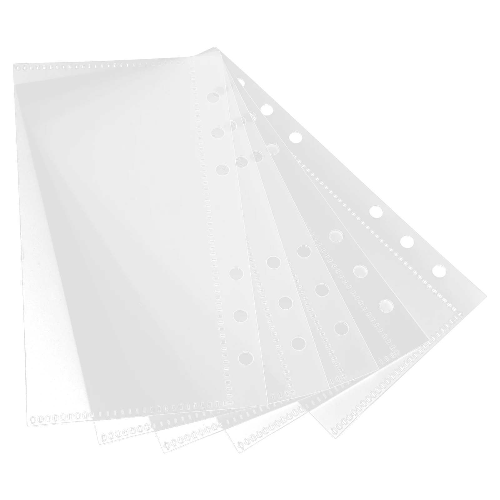 

5pcs PP Partition Page Envelope Pocket Dividers Binder Notebook Pouches Clear Inserts for Stickers Cards Receipts Storage