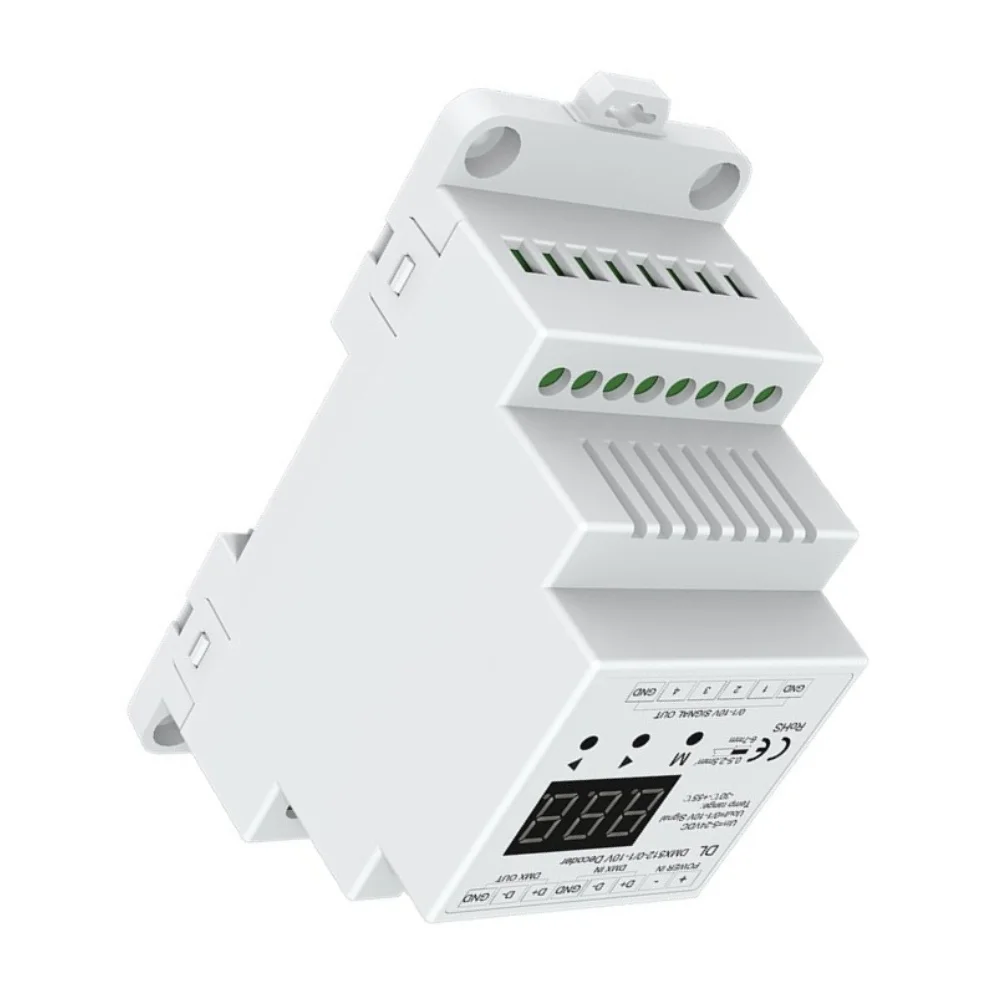 Dual-Channel For Dmx512 Triac Dimmer, DIN-Rail Mount LED Controller 1.5A/Ch, For Rdm Protocol Support, 12-24V DC