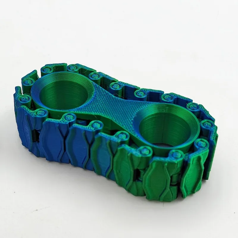 1 قطعة جيروسكوب الإصبع جديد ثلاثية الأبعاد مطبوعة مجنزرة الإصبع مرنة وممتعة لعبة الإجهاد تخفيف اللعب ألعاب متململة هدايا عيد الميلاد