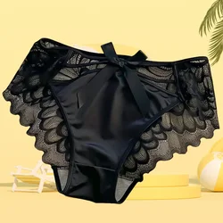 2024 New Sexy Women's Ropa Interior Femenina - Lace Bow Lace-Up Mid-Rise Breathable Panties - Comfortable & Stylish Underwear