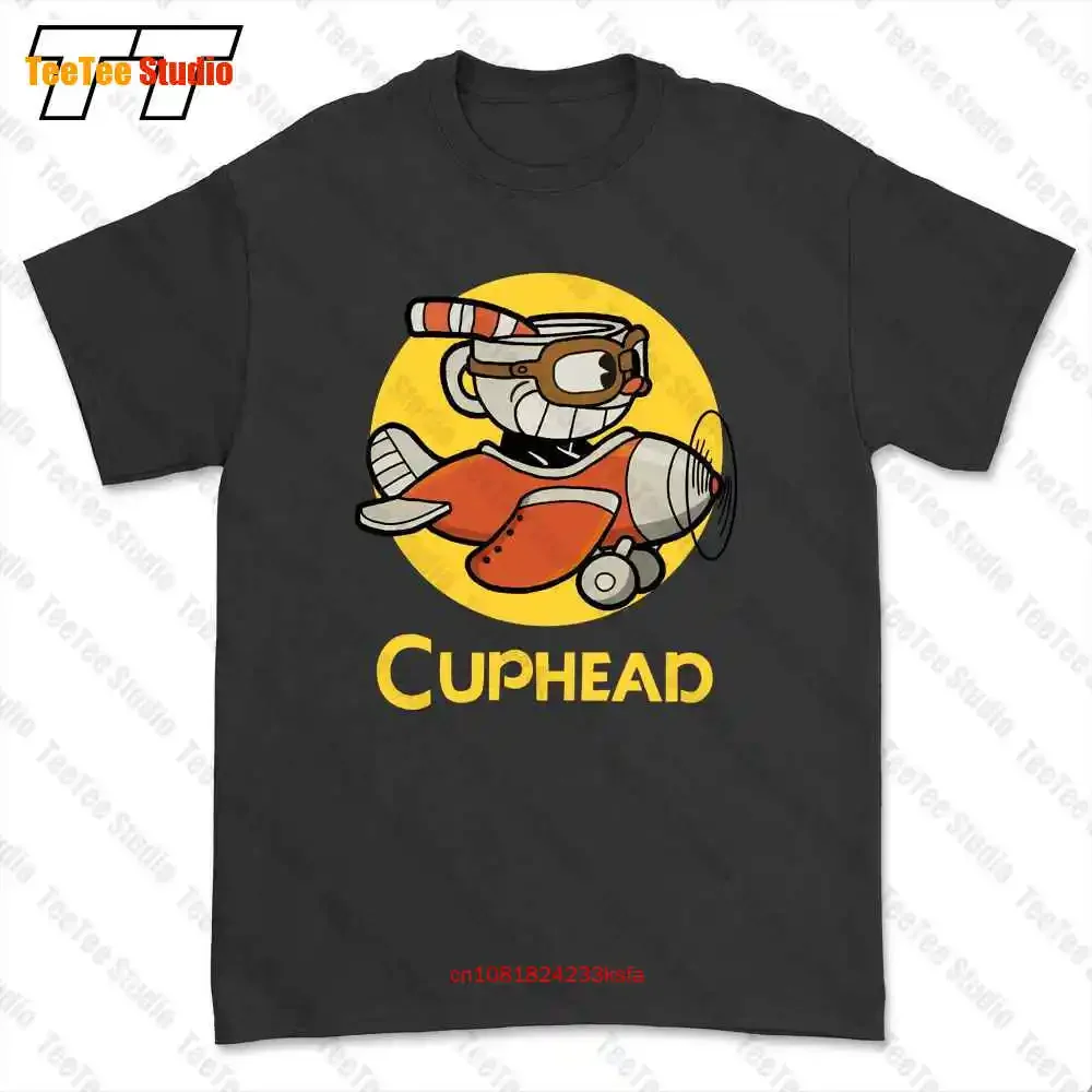 Flying Cuphead Heather Red Gaming T-shirt Tee 8C5T