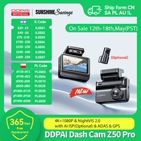 2025 New DDPAI Dash Cam Z50 Pro 4K Car DVR Night Vision Voice Control 5GHz Wi-Fi GPS ADAS 24h Parking mode support Rear Camera