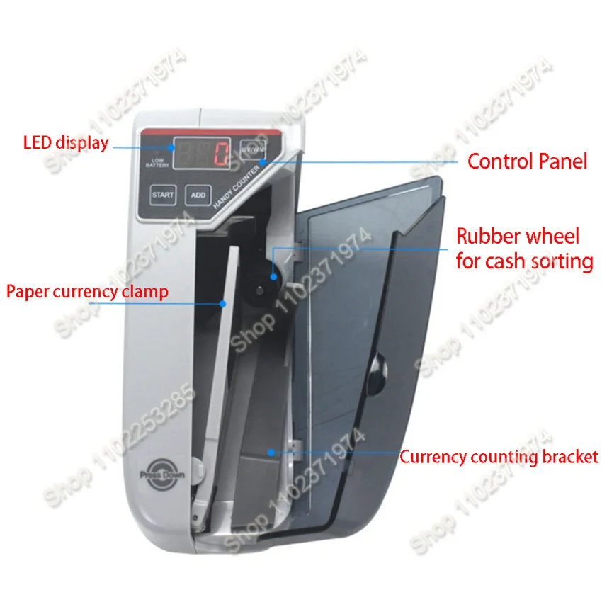 Mini Portable Handy Money Counting Machine For Cash And Banknote Paper Currency Counter With Purple Light Verification