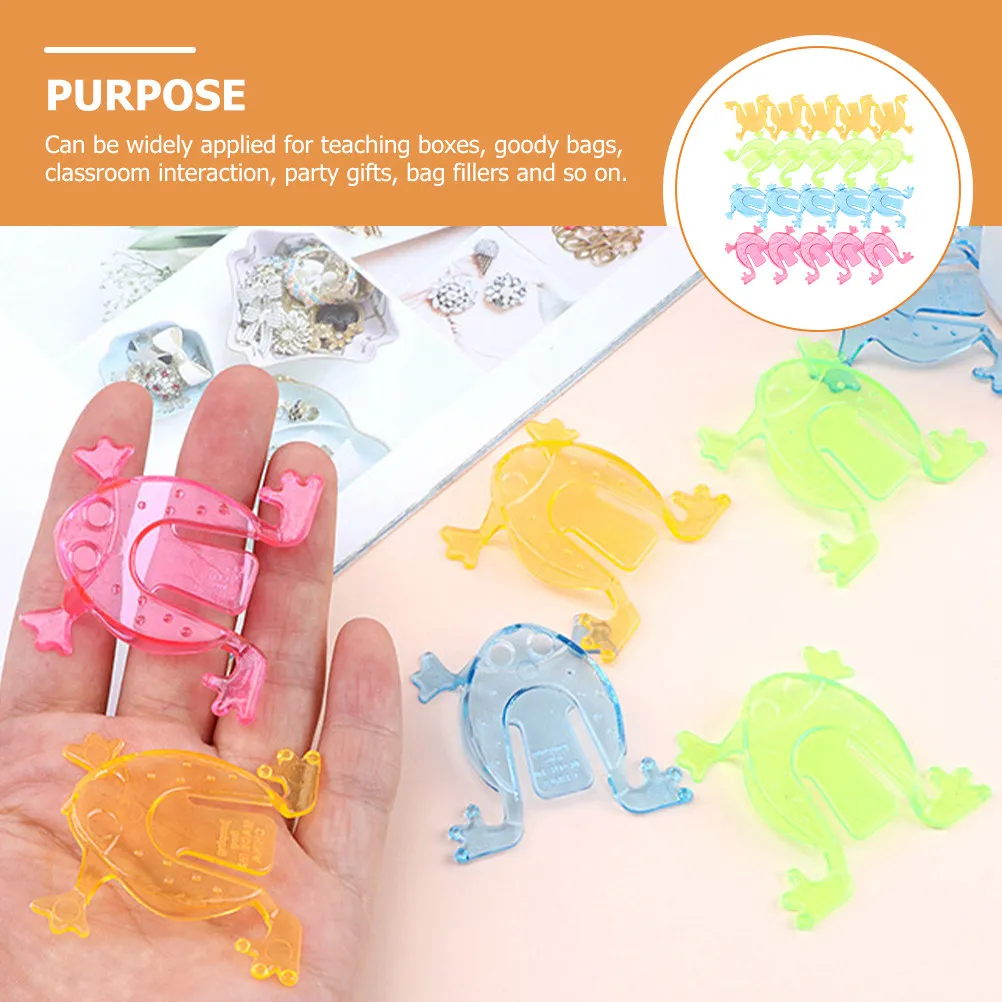 

100 Pcs Frog Bath Toys Funny Jumping Frogs Children's Pressing Interactive for Kids